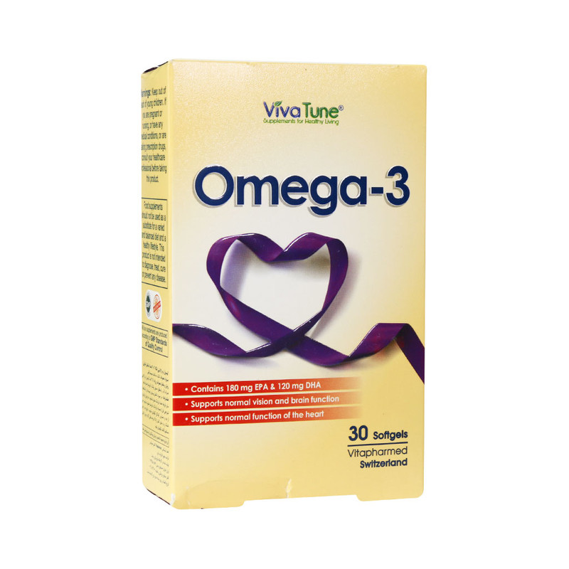 کپسول نرم ژلاتینی امگا omega3 ویواتیون viva tune بسته 30 عددی نمای ۲