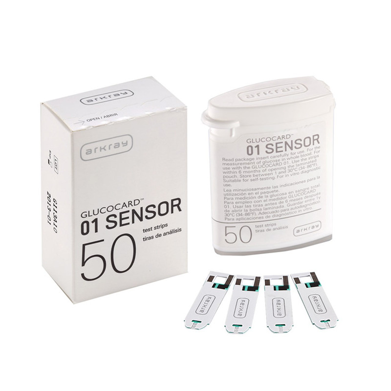 نوار تست قند خون آرکری مدل Glucocard-01 Sensor بسته 50 عددی تاریخ انقضا: 31/03/2026