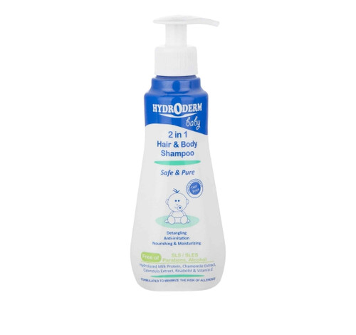 شامپو سر و بدن نوزادان و شیرخواران 2 در 1 hydroderm Baby هیدرودرم 250 میلی لیتر