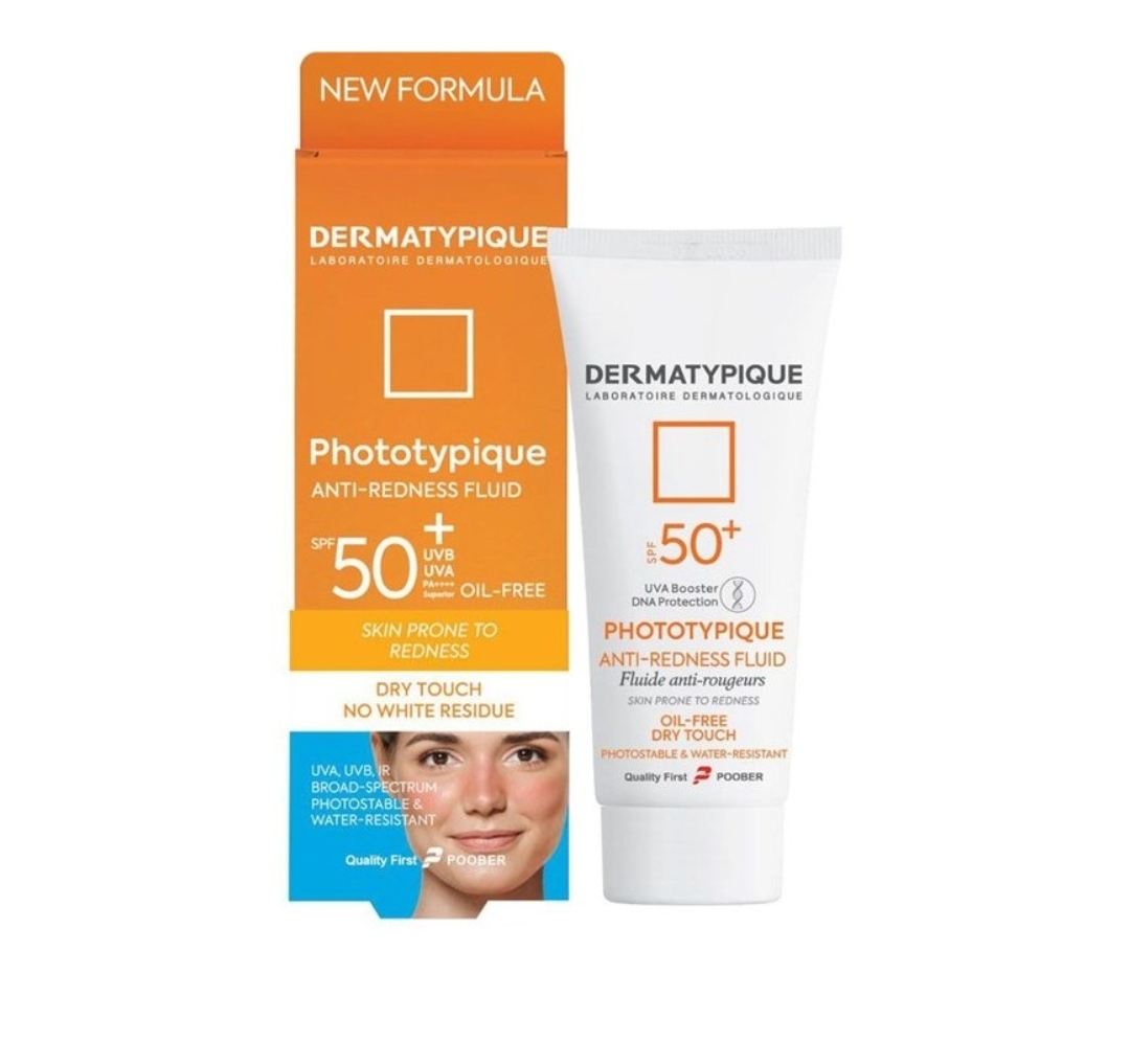 فلوئید ضد آفتاب درماتیپیک ANTI-REDNESS پوست قرمز و حساس بی رنگ 40 میل نمای ۲