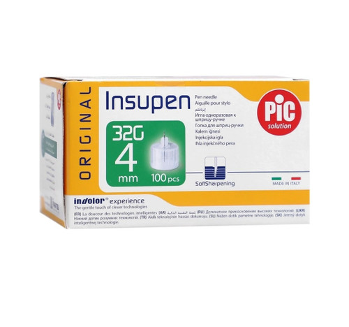 سر سوزن قلم انسولین اینسوپن پیک Insupen pic 4mm بسته ۱۰۰ عددی