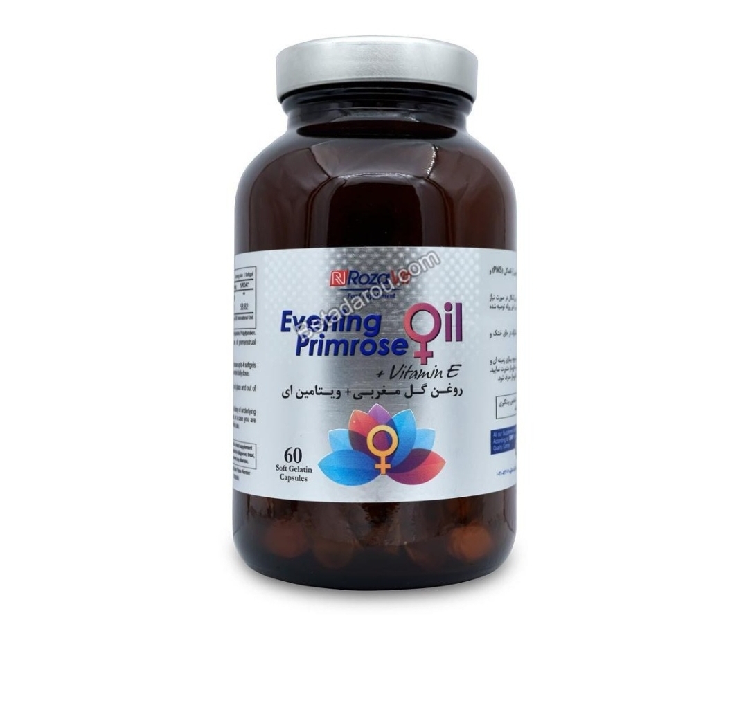 کپسول روغن گل مغربی و ویتامین ای رزاویت ۶۰ عدد