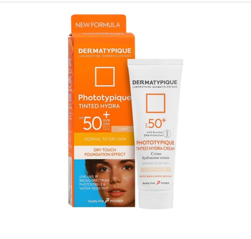 ضد آفتاب درماتیپیک SPF50 رنگی بژ روشن LIGHT مناسب پوست خشک ۵۰ میلی لیتر