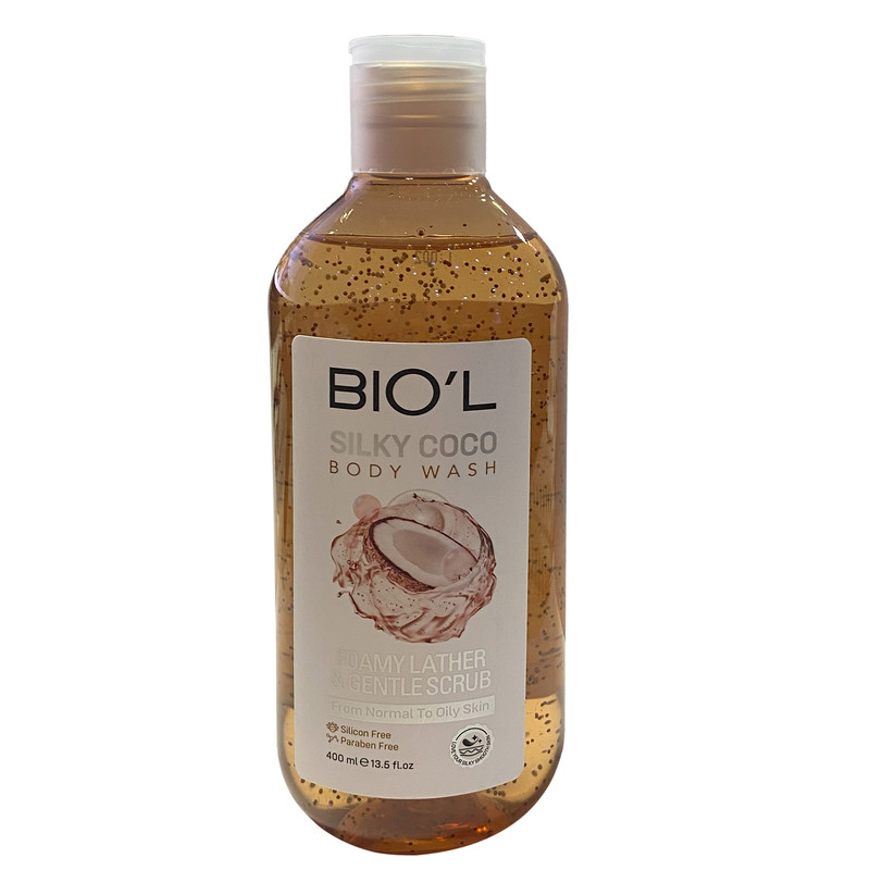 شامپو بدن بیول مدل SILKY COCO با رایحه سیلکی  کوکو مناسب برای پوست چرب و معمولی حجم 400 میلی لیتر