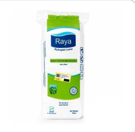 پنبه هیدروفیل Raya رایا ۱۰۰ گرمی - غیر استریل